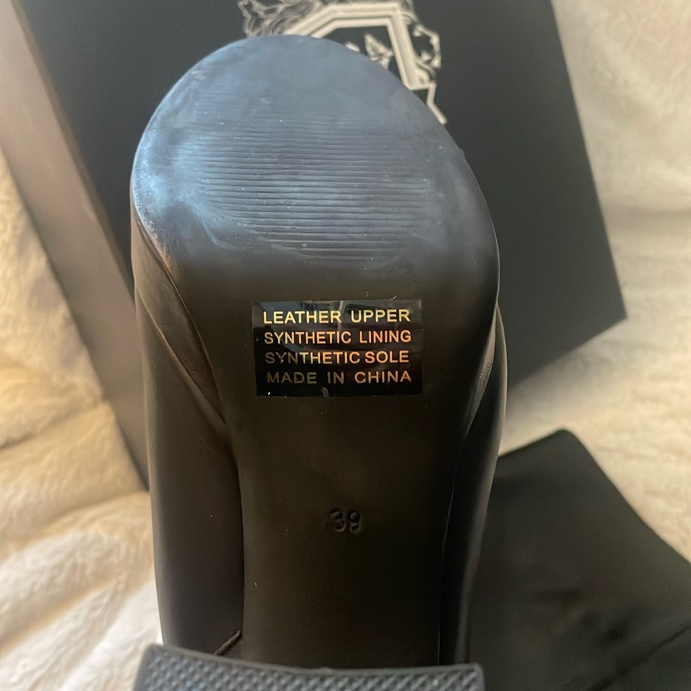 NWT Anthropologie SILENT D YELLONA Black Leather Boot - Picture 11 of 11